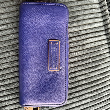 Marc by Marc Jacobs blue zip wallet
