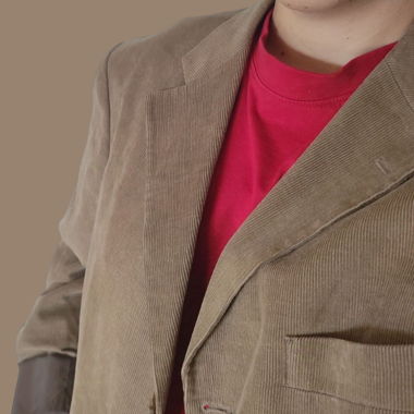 Beiger Kordblazer