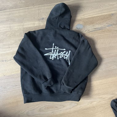 Felpa con cappuccio Stussy nera taglia S