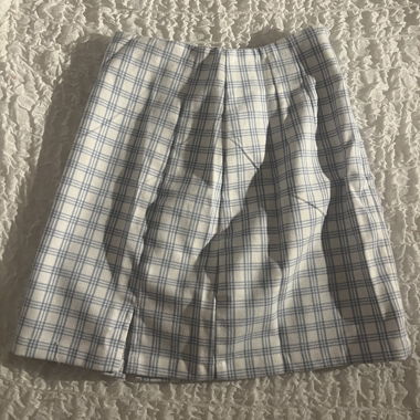 Gonna a quadri azzurro chiaro/bianco