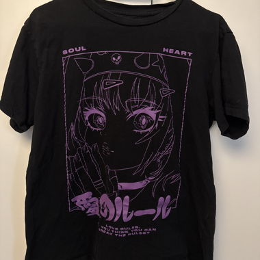 Bershka anime print Tshirt