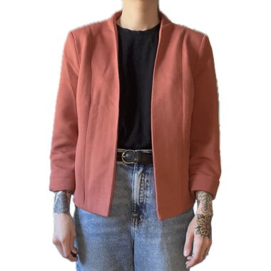 Old pink open-front blazer