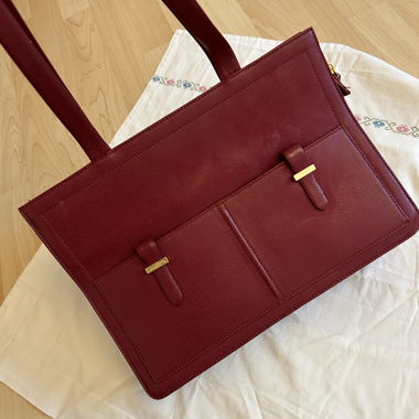 Burgundy Coccinelle Leather Bag