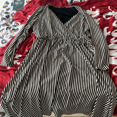 black and white dress