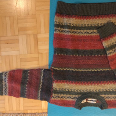 Maglione di lana a righe