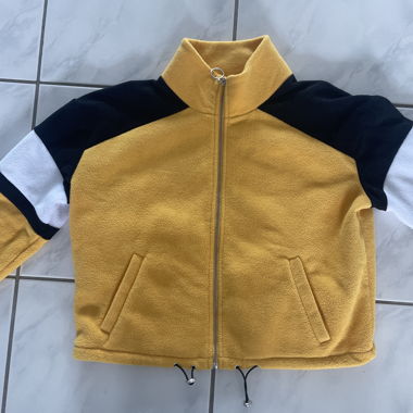 Fleecejacke gelb-schwarz