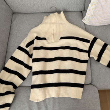 Maglione in maglia a righe