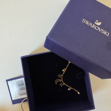  Collier Swarovski – Motif Lune & Étoiles – Neuf 