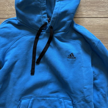 Adidas blue hoodie sweatshirt