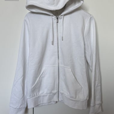 White Sweat Jacket/Zip Up Hoodie