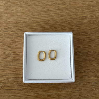Golden Stud Earrings by Tara Style