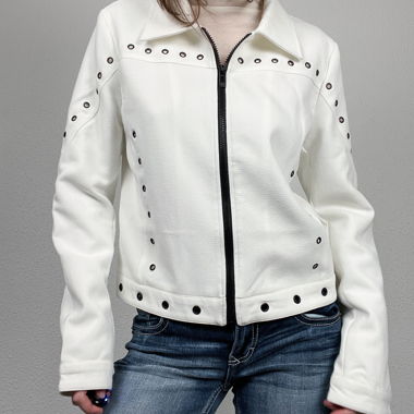 Giacca boxy bianca vintage Y2K