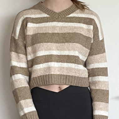 subdued cropped sweater