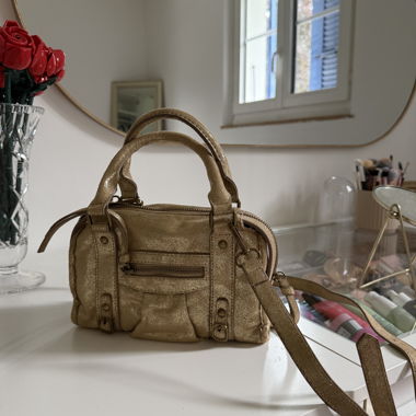 Sac à main mini doré stardivarius