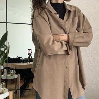 Manteau/chemise Zara matière imitation daim 