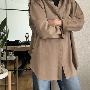Manteau/chemise Zara matière imitation daim 