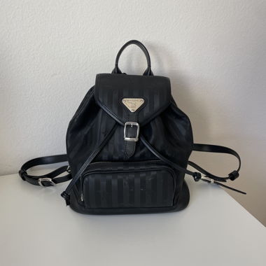 Sac à dos BRUGG original de Maison Mollerus en noir/argent