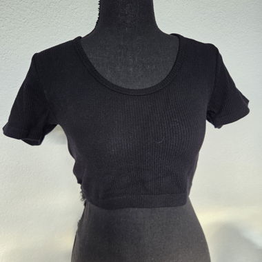 Top Corto Nero a Coste