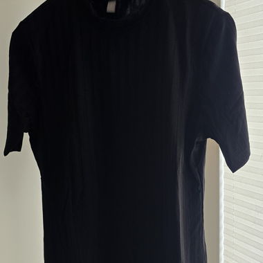 Black Ribbed T-Shirt