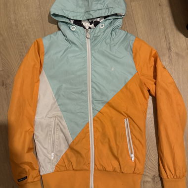 Veste à capuche color block