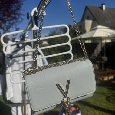 Sac bandoulière bleu Valentino avec chaîne