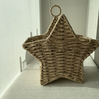 Cestino in rattan a stella