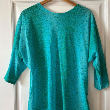 ROIDAL Ibiza Top asymmetrical turquoise/green leopard 40