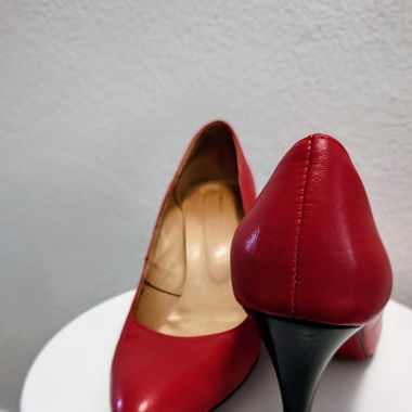 Pumps rot, Gr. 38, Echt Leder