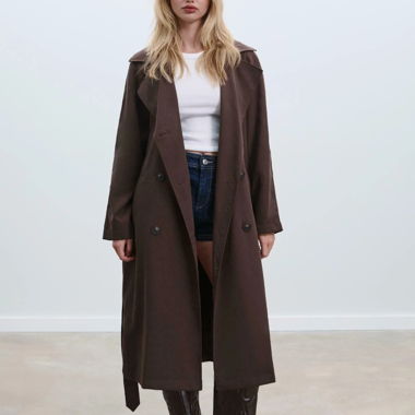 Brown Stradivarius Trench Coat