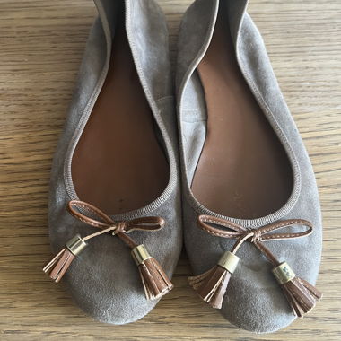 Ballerine in pelle grigie MAX taglia 39