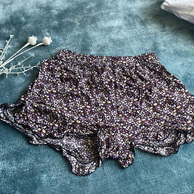 Kurze Stoffhose Blumenmuster XS