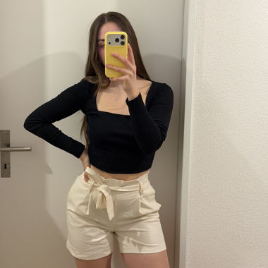 Beige Tailored Shorts