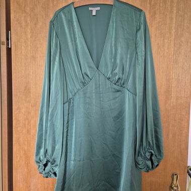 Green Satin Dress