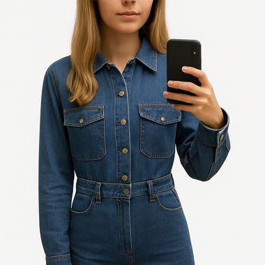 Mango Denim Jumpsuit