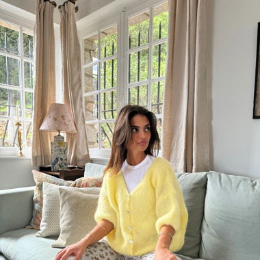 Design by si Mohair Cardigan - yellow 
