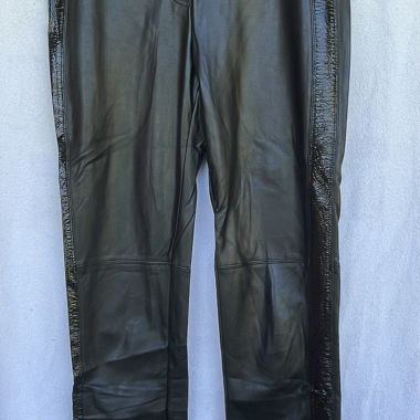 Leggings in ecopelle neri "Marc Cain"