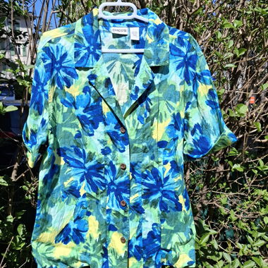 Vintage-Bluse mit Blumenmuster