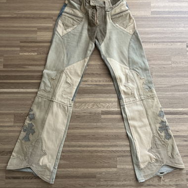 Pantaloni in jeans patchwork