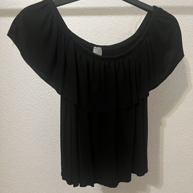 Top noir Zebra, taille M, idéal pour l'été