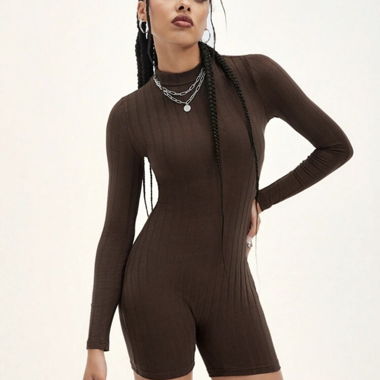 Brauner enger Combishort