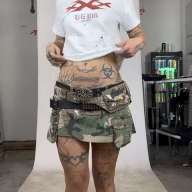 Ravemore Berlin camo skirt