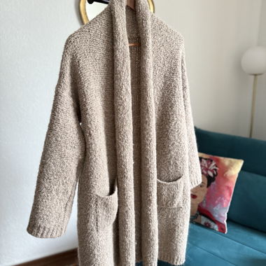 Wool coat colour taupe one size