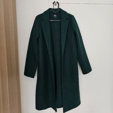 Long Pine Green Coat Zara
