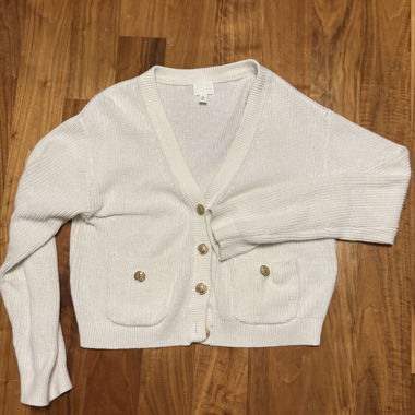Cardigan in maglia H&M bianco, taglia S