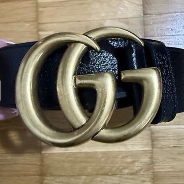 Ceinture en cuir Gucci noire