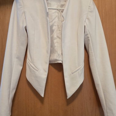 Weisse Kurzblazer Jacke XS