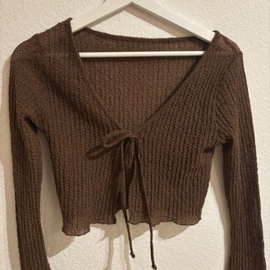 Brauner Wickel-Cardigan