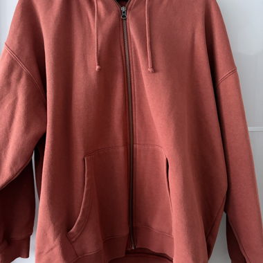 Giacca zip oversize marrone