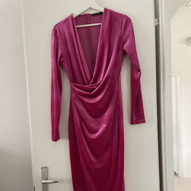 Samtkleid elegant pink