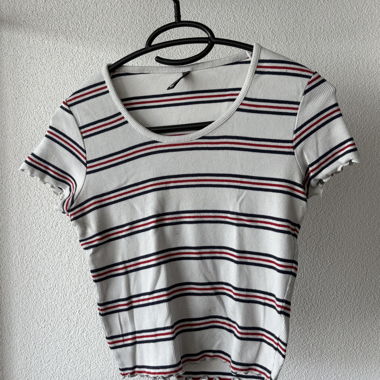 Chicorée Streifen-Shirt S weiss, rot, blau